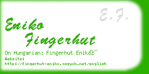 eniko fingerhut business card